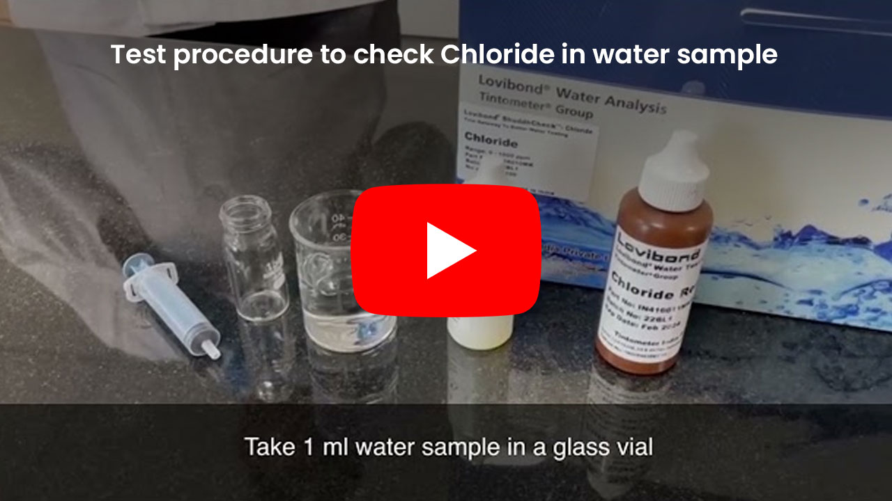 Test procedure to check Chloride in water sample