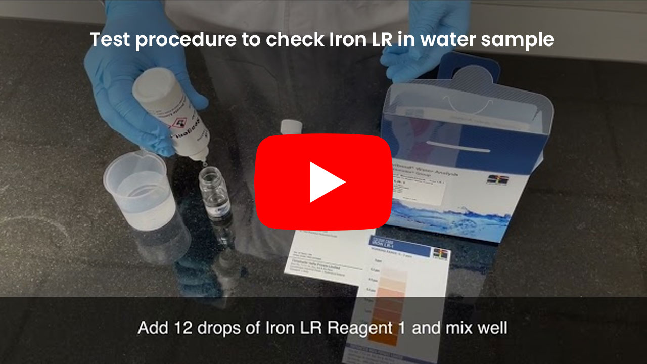 Test procedure to check Iron LR in water sample
