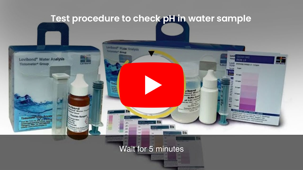 Test procedure to check pH in water sample